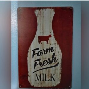 Farm Fresh Milk Metal Wall Decor 5/$20